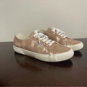 Superga Shoes Womens Size 9.5 Pink Camo Sneaker Lace Up